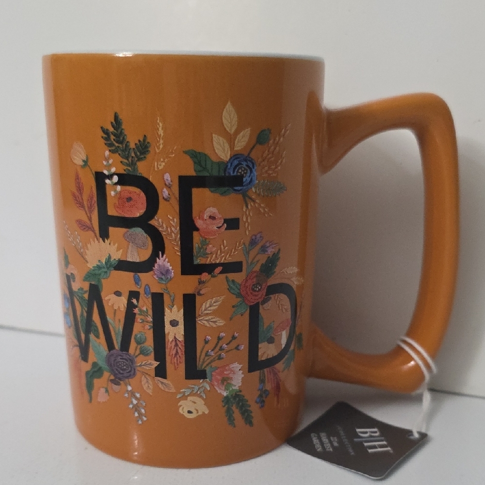 Blue Harbor Be Wild Orange Mug, 22 oz, NWT